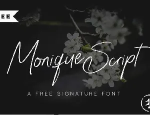 Monique Script Free font