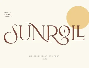 Sunroll font