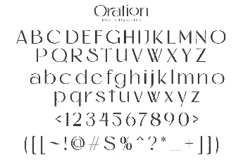 Oration font