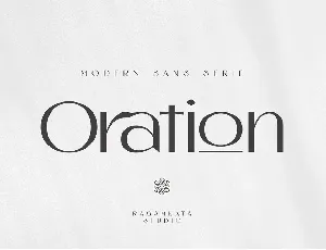 Oration font