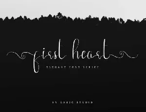 First Heart Calligraphy font