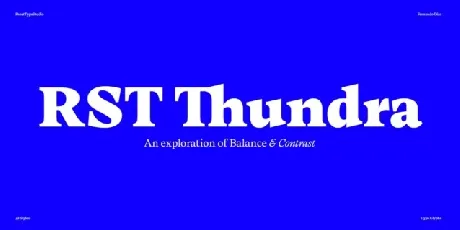 RST Thundra Family font