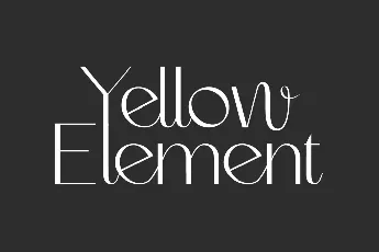 Yellow Element Demo font