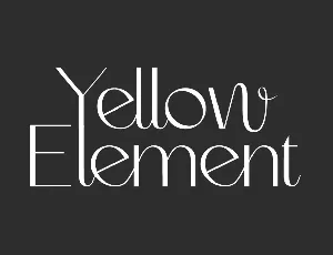Yellow Element Demo font