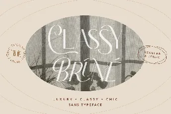 Classy Brune Sans Serif font