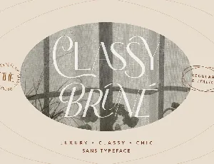 Classy Brune Sans Serif font