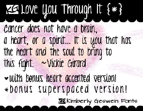 KG Love You Through It font