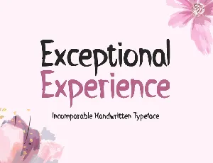 Exceptional Experience font