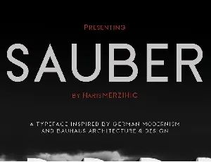 Sauber Typeface font