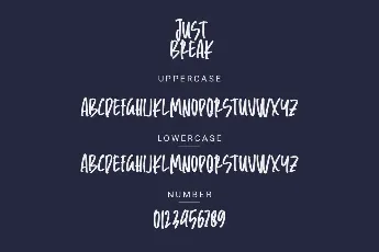 Just Break Demo font