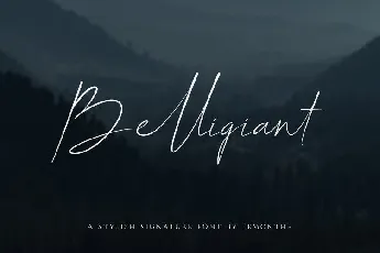 Belligiant Signature font