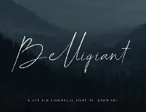 Belligiant Signature font