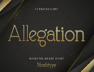 Allegation Demo font