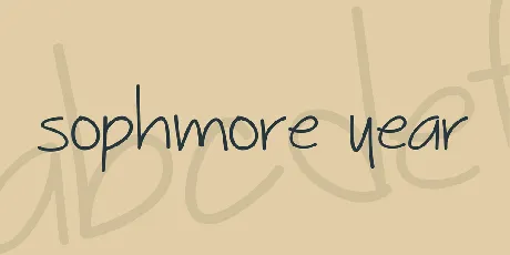 Sophmore Year font