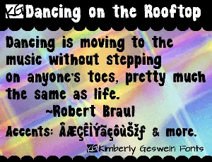 KG Dancing on the Rooftop font