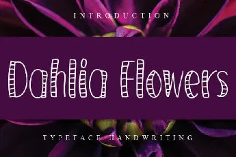 Dahlia Flowers Display font