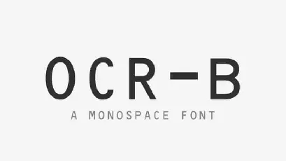 OCR-B Sans Serif font