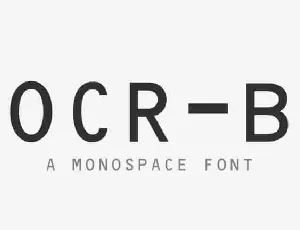 OCR-B Sans Serif font