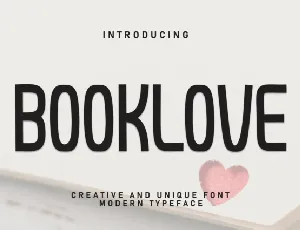 Booklove Display font