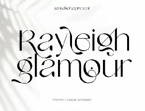 Rayleigh Glamour font