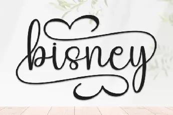 Bisney Script font