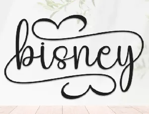 Bisney Script font