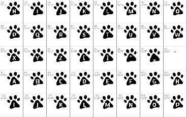 MF Paw Prints font