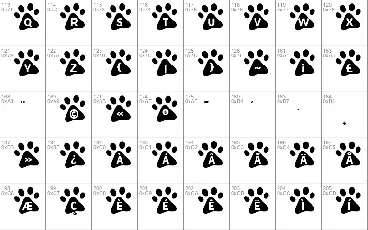 MF Paw Prints font