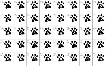 MF Paw Prints font