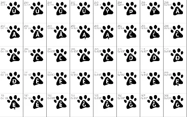 MF Paw Prints font