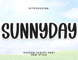 Sunnyday Display font