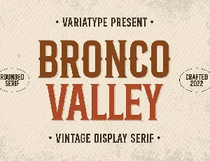 Bronco Valley font