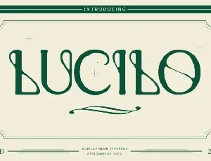 Lucilo Blur font