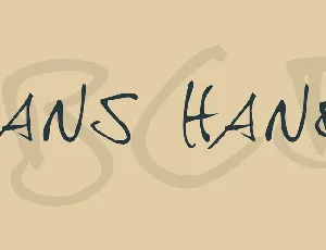 hans hand font