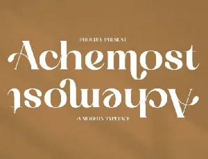 Achemost font