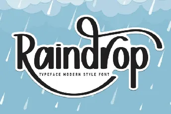 Raindrop Display font