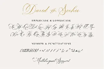 David And Sovhie Calligraphy font