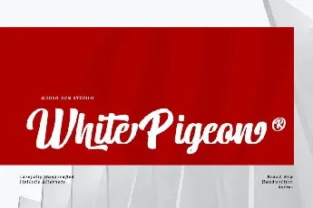 White Pigeon font