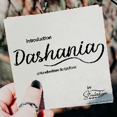 Dashania-free font