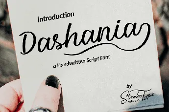 Dashania-free font