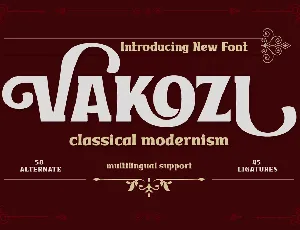 VAKOZITRIAL font