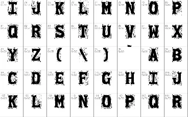 Gommogravure font