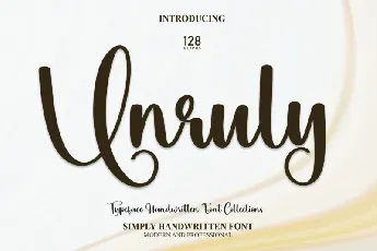 Unruly Script font