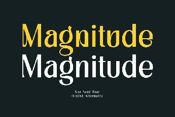 Magnitude font