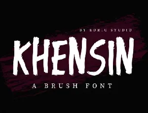 Khensin Brush font