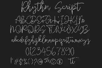 Rhythm Handwritten Script font