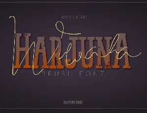 HarjunA Brush font