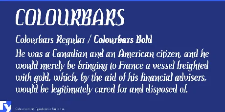 Colourbars font