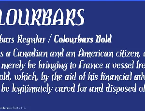 Colourbars font