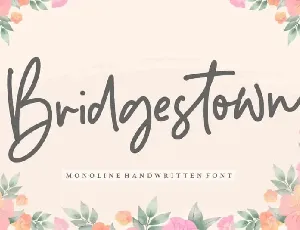 Bridgestown Monoline Handwritten font